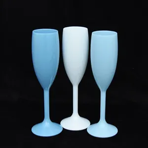 Oem Branded Logo Hotel Restaurant Party Wieden 170Ml Acryl Plastic Kleurrijke Champagne Glas 6Oz Champagne Glazen Beker