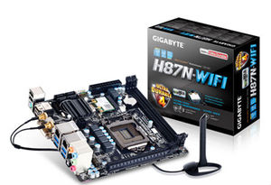 Gigabyte nouvellesoriginal mini.- itx motherboardlga1150 intel h87 <span class=keywords><strong>ddr3</strong></span> 16«go», hdmi* <span class=keywords><strong>2</strong></span>, lan* <span class=keywords><strong>2</strong></span>, wifi+bt - Product Image 1