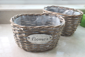 Maceta de Mimbre para Plantas, Cesta para Plantas, 100% Hecha a Mano, Decoración del Hogar de Mimbre y Plástico, Arte Popular Europeo, Mimbre de Sauce - Product Image 5