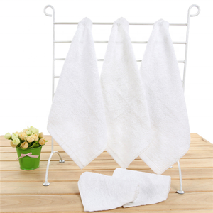 Cheap Wholesale <strong>Fingertip</strong> <strong>Towels</strong> <strong>Plain</strong> White Cotton Polyester Hotel Hand <strong>Towel</strong> - Product Image 1