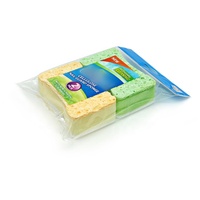 Éponge de nettoyage de cuisine en cellulose super absorbante Foamstar, 2 pièces, avec tampon à récurer au sable