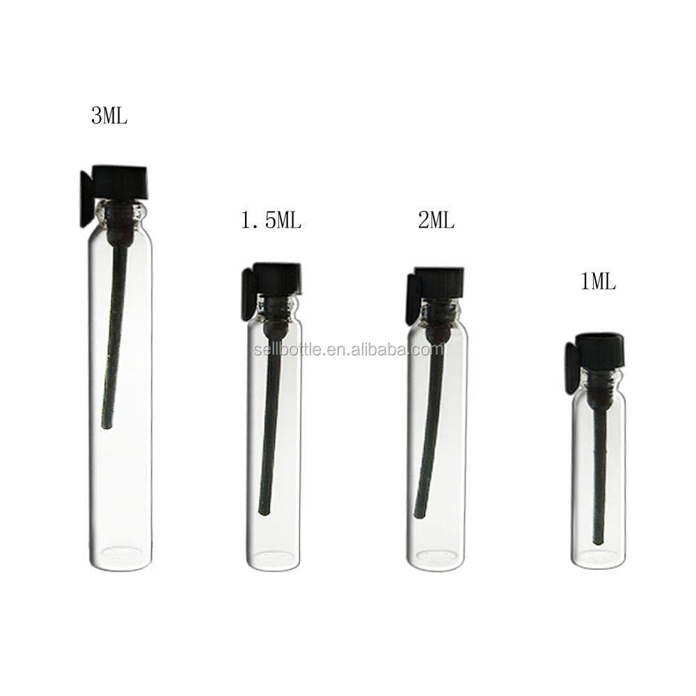 1ml 2ml 3ml Transparent Glass Samples Vials,small Perfume Glass  Bottle,mini Sample test Vials