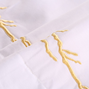 100% Cotton 350TC Sateen <strong>Queen</strong> <strong>Size</strong> Hotel Embroidery <strong>Duvet</strong> Cover Set - Product Image 4