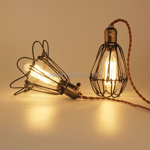 European <span class=keywords><strong>Cafe</strong></span> vintage Cage Shade techo Hotel lámpara colgante de hierro - Product Image 4
