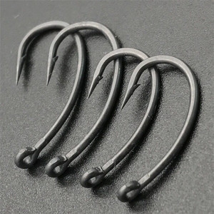 Hameçon de pêche pour <span class=keywords><strong>chod</strong></span>-<span class=keywords><strong>carpe</strong></span>, outils de marque de qualité pour conception de pinces à cheveux, tige incurvée, revêtement ptf - Product Image 5