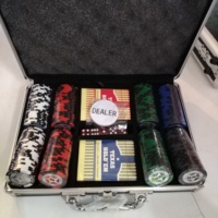 Jeu de jetons de casino professionnel en bois ou en boîte blister, 300 pièces, kit de poker