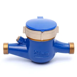 Hot sell in India ISO4064 Class B 20mm multi jet dry type brass water meter mechanism