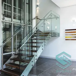 Personalizar escalera de acero casa de cristal escalera interior nuevo diseño personalizado