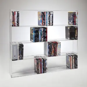 Bibliothèque en acrylique, mobilier de salon réglable, bibliothèque en acrylique