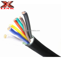 Cable de remolque de 7 conductores, 10-12-14 AWG GPT, cables de PVC codificados por colores