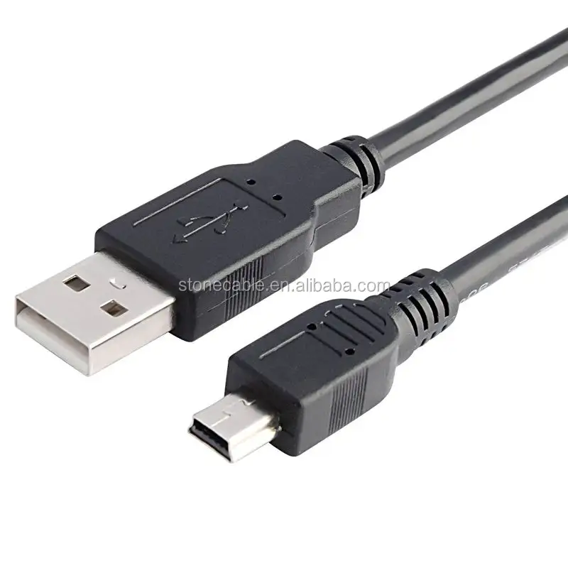 Long câble USB 2.0 Type A à Mini B, 5 broches, pour chargement de données, 5 broches