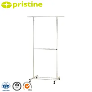 OEM shelf wholesale Taiwan household storage Furniture produttore supporto per appendiabiti espandibile in metallo