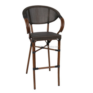 Bar de aluminio parisino, taburete alto para exteriores, sillas de jardín - Product Image 6