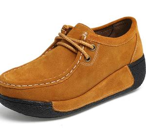 UP-0156D Fashion nappa design ladies winter platform shoes sport slip on wedge shoes women - Product Image 5