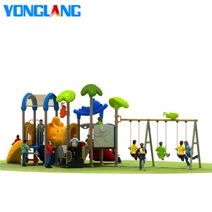 Wenzhou Yonglang plastic park or kindergarten entertainment equipment children outdoor playground big slides