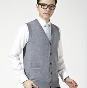 2017 hiver hommes col <span class=keywords><strong>v</strong></span> sans manches cardigan gilet - Product Image 5