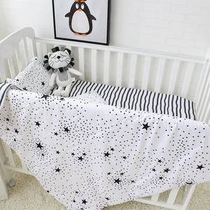 Đồng Bằng Màu Hữu Cơ 100% Cotton Mềm Boy Girl Nôi Em Bé Chăn Chăn Gối Vỏ 3 Bộ Trải Giường Cũi - Product Image 4