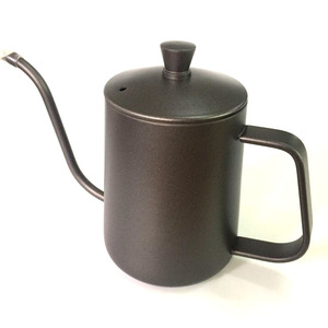 Bollitore per caffè con collo d'oca nero opaco in acciaio inossidabile 304 beccuccio lungo versare sopra la mano brocca a goccia teiere <span class=keywords><strong>caffettiera</strong></span> - Product Image 6