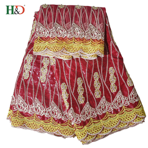 H & D Nouveau Style <span class=keywords><strong>Pas</strong></span> <span class=keywords><strong>Cher</strong></span> Haute Qualité Matériau En <span class=keywords><strong>Tissu</strong></span> <span class=keywords><strong>Bazin</strong></span> Riche <span class=keywords><strong>Tissu</strong></span> Avec la Meilleure Usine - Product Image 5