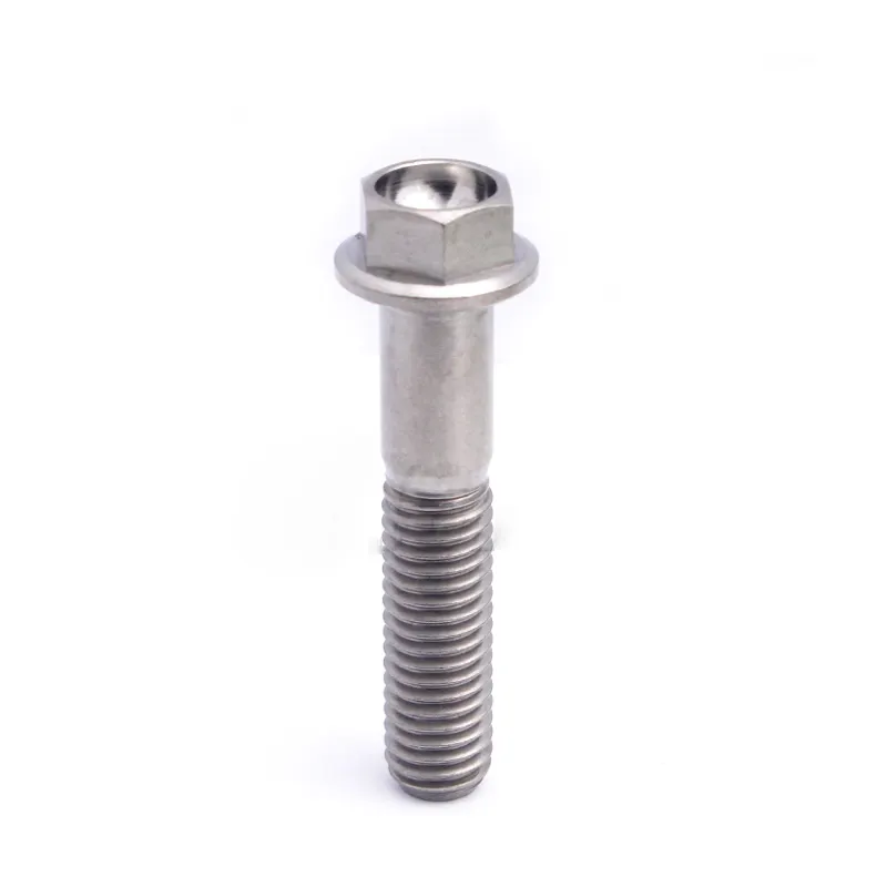 factory price of M8 Titanium Flange Bolt titanium hex flange bolt for motorcycle bolts titanium