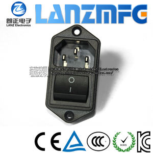 Enchufe de Alimentación CA LZ-14-<span class=keywords><strong>6F</strong></span> IEC 10A 250V 60320 C14 Polysnap con Interruptor y Portafusibles con Interruptor de Barco - Product Image 5