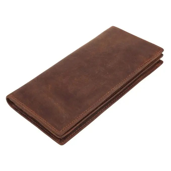 Custom Genuine Leather Men Wallet Wholesale Long Style Travel Wallet Leather Purse