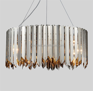 Nouveau <span class=keywords><strong>Design</strong></span> <span class=keywords><strong>Lustre</strong></span> Moderne Creative Suspendus Lumières Or ou <span class=keywords><strong>Chrome</strong></span> avec En Acier Inoxydable pour Hôtel - Product Image 2
