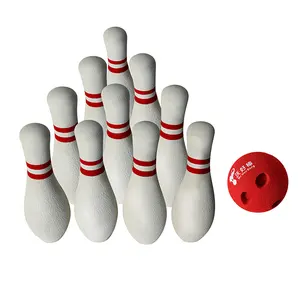 Nbr foam mini bowling apparatuur tien plastic bowling pin set