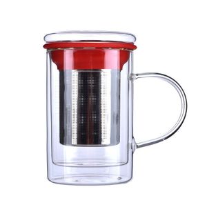 Tasse <span class=keywords><strong>De</strong></span> Thé À double Paroi Thé Coupe <span class=keywords><strong>De</strong></span> Brassage avec Infuseur Panier et Couvercle pour Le Trempage, lâche <span class=keywords><strong>Feuille</strong></span> Thé Maker - Product Image 6