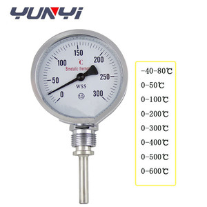 Termómetro Bimetálico con Indicador de Temperatura RTD, Esfera Industrial de Doble Escala, Caja de Acero Inoxidable, para HVAC y Tuberías de Proceso - Product Image 5