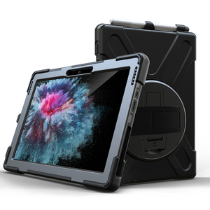 Pour <span class=keywords><strong>Microsoft</strong></span> <span class=keywords><strong>Surface</strong></span> <span class=keywords><strong>Go</strong></span> étui robuste avec support rotatif à 360 et étui universel à bandoulière - Product Image 2