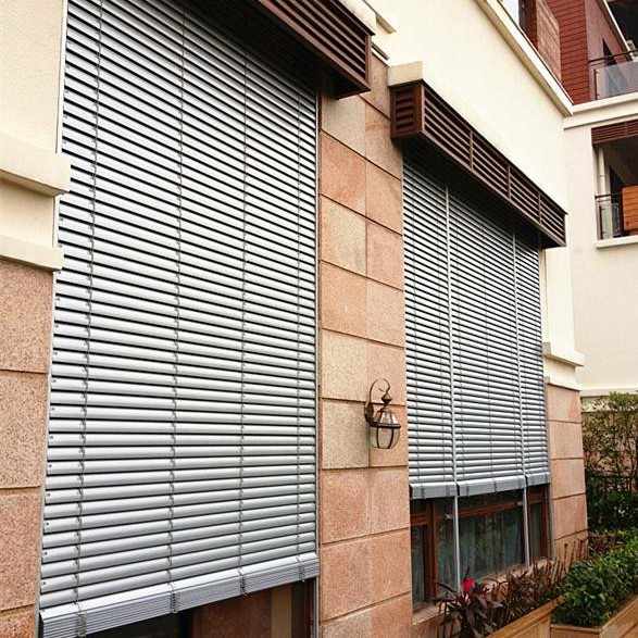 Guide Rail Remote Electric Outdoor Blind,External