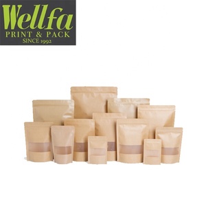 Túi Giấy Tự Nhiên Làm Sẵn Cửa Sổ Kraft Màu Trắng Đứng Lên Túi Maca Túi Bột - Product Image 4