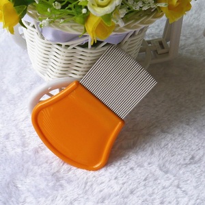 Couleur Orange Populaire Longues Dents Tête Humaine Cheveux <span class=keywords><strong>Anti</strong></span> Poux Nit Poux Puces <span class=keywords><strong>Tiques</strong></span> Peigne - Product Image 1