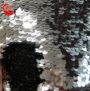 Vente en Gros de Tissus à Paillettes Épaisses Brillant de Luxe pas Cher Séquence Grand Flip <span class=keywords><strong>Blanc</strong></span> Rouge Ombre Tissu à Paillettes Rose Réversible - Product Image 3