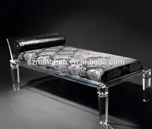 Nouvelle arrivée top design salon clair meubles acrylique canapé banc