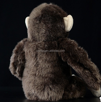 Jouet gorille moekey noir en peluche réaliste/animaux de zoo singe personnalisé jouets en peluche gorille orang-outan personnalisés bon marché