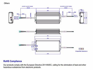Alimentation électrique industrielle Inventronics 280W 300W 320W 12V 24V 28Vdc 36V 42V 48V 54V à tension constante, étanche IP67, pour LED - Product Image 4