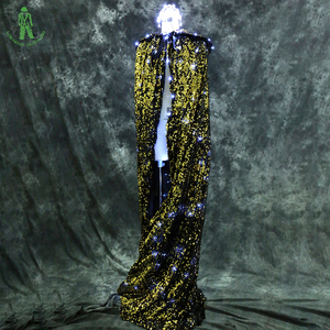 <span class=keywords><strong>Ropa</strong></span> luminiscente <span class=keywords><strong>Pop</strong></span> & Fashion, capa de iluminación LED <span class=keywords><strong>para</strong></span> Club, fiesta, escenario, <span class=keywords><strong>Ropa</strong></span> de baile, belleza, Reina, Flash, lentejuelas, espectáculo de capa - Product Image 2