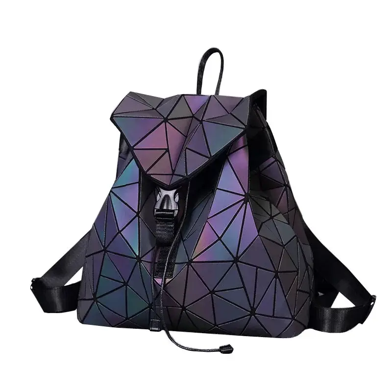Fashion Light Reflective Backpack Mini Geometric Shoulder Bag Folding School Bags For boys Tornasol Backpack