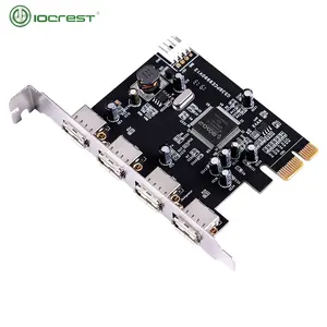 PCIE X1 4 Port Eksternal USB2.0 Port dengan 4 Pin Power Ekspansi Kartu