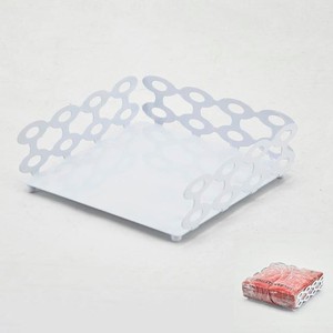 Corbeille à serviettes en métal blanc bon marché - Product Image 2