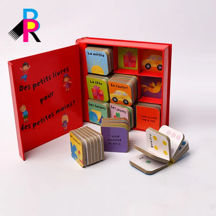 Round corner finishing color printing cardboard books for babies and toddlers