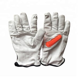 Rindsleder Leder Unzerstörbar Cut Proof Mechanische <span class=keywords><strong>Hand</strong></span> Bohren Handschuhe - Product Image 2