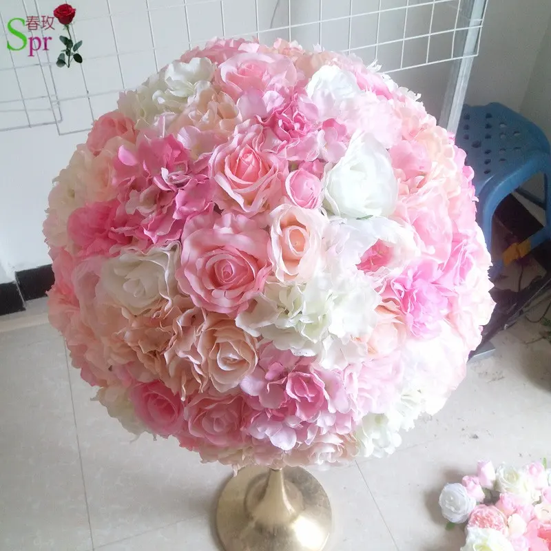 SPR ücretsiz kargo 50CM çiçek aranjmanları düğün için masa centerpiece çiçek topu parti ve ev zemin dekor