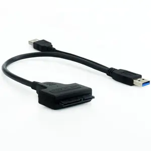 USB3.0 To External SATA III Serial ATA 2.5"/3.5" Hard Disk Drive HDD SSD USB To SATA Converter Adapter Cable With DC Port