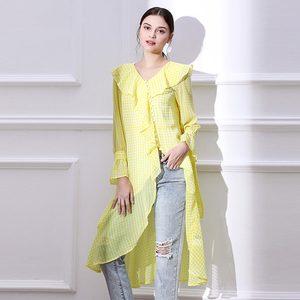 womens yellow blouse