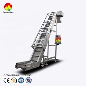 Geneigd Transportband Voor Verse Vis Rauw Vlees Bevroren Voedsel - Product Image 2