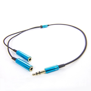 Adaptateur pour écouteurs, câble séparateur audio stéréo 3,5 mm mâle vers <span class=keywords><strong>2</strong></span> femelles Y Jack AUX pour tablette, smartphone, <span class=keywords><strong>MP3</strong></span> - Product Image 1