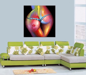 Colorful Oil Painting Woman Naked Decoration Painting One Pcs Home Decor <strong>on</strong> Canvas Modern <strong>Wall</strong> Prints <strong>Art</strong> <strong>Work</strong> - Product Image 2